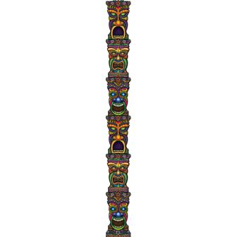 Wanddeko "Tiki-Totempfahl" 210 cm