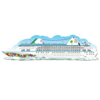 Wanddeko Kreuzfahrtschiff Love-Boat 182 cm