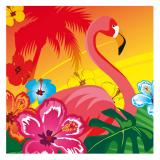 Servietten Exotischer Flamingo 12er Pack