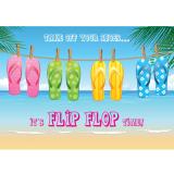 Wanddeko Flip-Flop Time 59 x 42 cm
